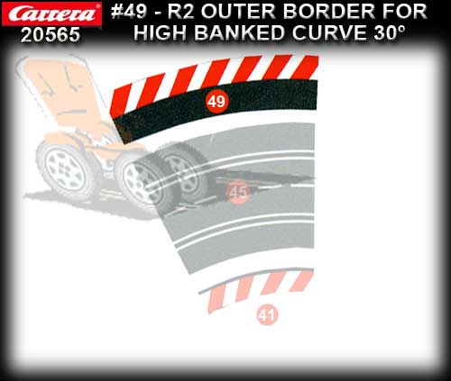 CARRERA BORDERS 20565 - Outside Border High Bank Curve R2/30 deg