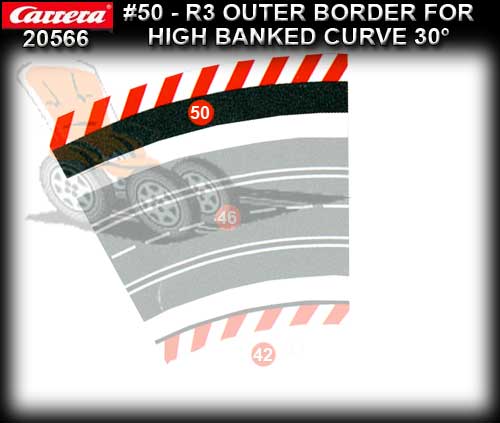 CARRERA BORDERS 20566 - Outside Border Bank Curve R3/30 deg