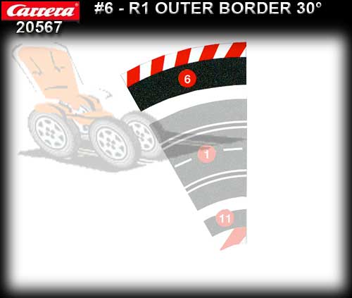 CARRERA BORDERS 20567 - Outside Border for R1/30 degree