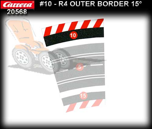 CARRERA BORDERS 20568 - Outside Border for R4/15 degree