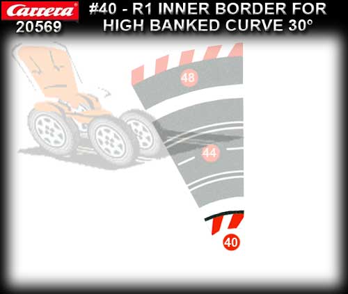 CARRERA BORDERS 20569 - Inside Border High Banked Curve R1/30deg