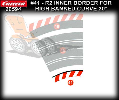 CARRERA BORDERS 20594 - Inside Border High Banked Curve R2/30deg