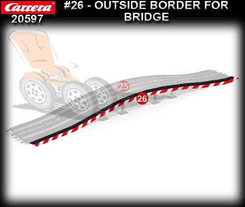 CARRERA TRACK 20597 - Outside Shoulder for Bridge /Overpass