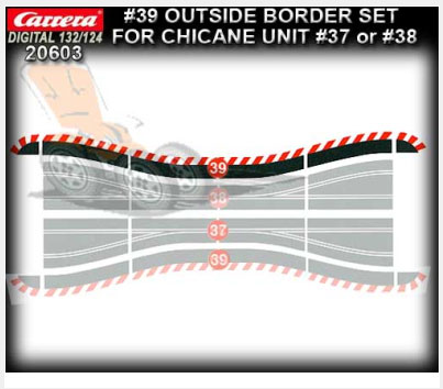 CARRERA D132/124 20603 - Outside Border Set for Chicane Unit