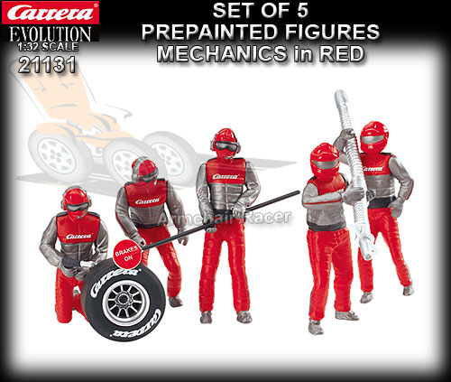 CARRERA SCENERY 21131 - Set of 5 figures - Mechanics in Red