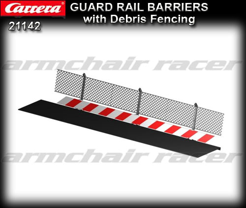 CARRERA TRACK 21142 - Guard Rail Barriers with Debris Fencing