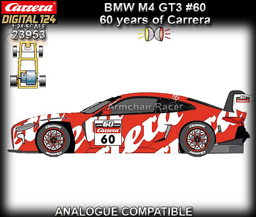 CARRERA DIGITAL 1:24 23953 - BMW M4 GT3 60 Years of Carrera #60