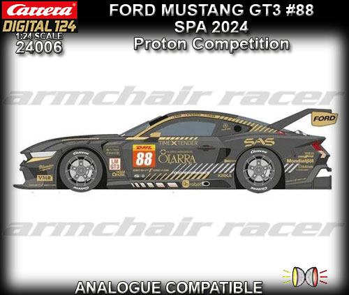 CARRERA DIGITAL 1:24 24006 - Ford Mustang GT3 SPA 2024 #88