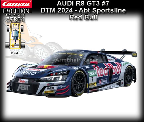CARRERA 27801 - Audi R8 GT3 DTM 2024 Abt Sportsline -Red Bull #7