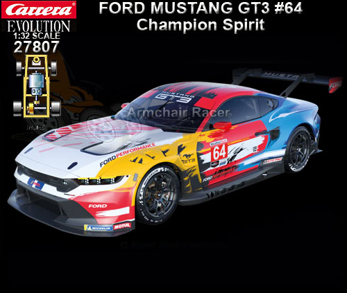 CARRERA 27807 - Ford Mustang GT3 - Champion Spirit #64