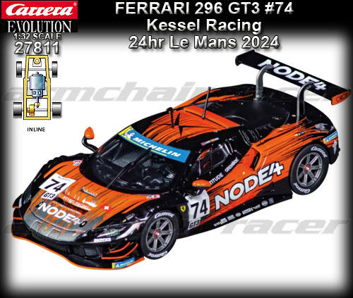 CARRERA 27811 - Ferrari 296 GT3 - 24hr Le Mans #74