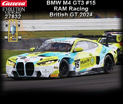 CARRERA 27832 - BMW M4 GT3 - British GT 2024 - RAM Racing #15