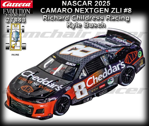 CARRERA 27843 - NASCAR Camaro NextGen ZL1 #8 - 2025 Season