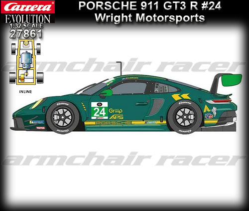 CARRERA 27861 - Porsche 911 GT3 R - Wright Motorsports #24