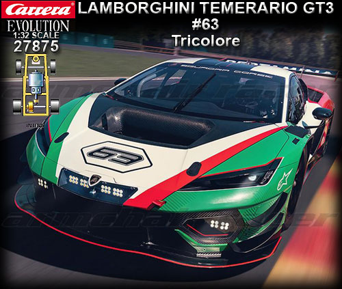 CARRERA 27875 - Lamborghini Temerario GT3 - Tricolore #63