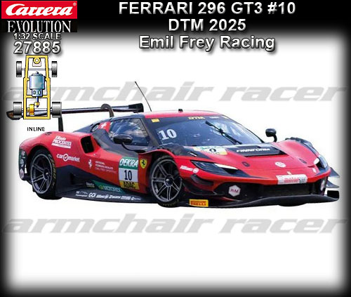 CARRERA 27885 - Ferrari 296 GT3 - DTM 2025 Emil Frey Racing #10