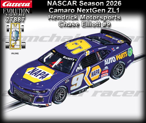 CARRERA 27887 - NASCAR Camaro NextGen ZL1 - Chase Elliott #9