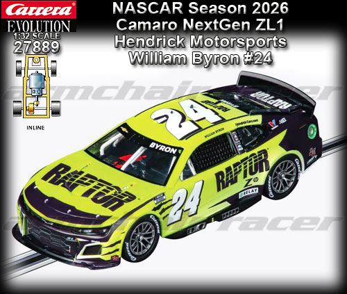 CARRERA 27889 - NASCAR Camaro NextGen ZL1 - William Byron #24