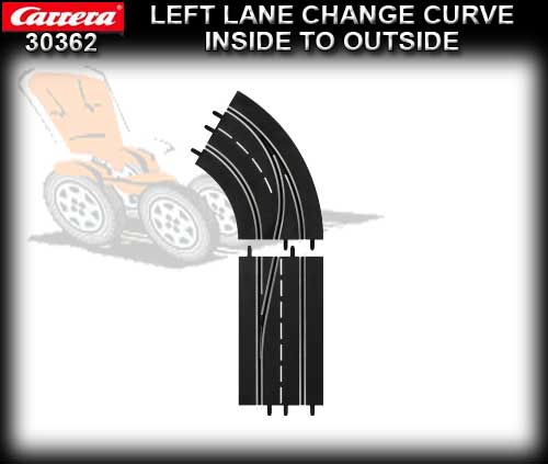 CARRERA D132/124 30362 - Left Lane Curve Inside to Outside