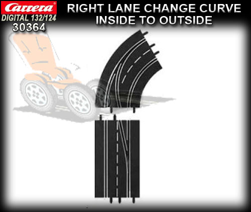 CARRERA D132/124 30364 - Right Lane Curve Inside to Outside