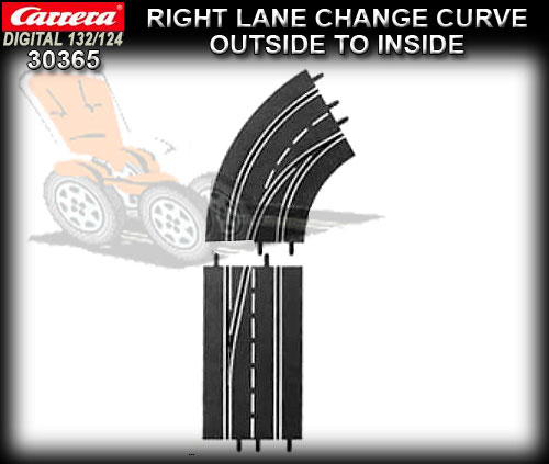 CARRERA D132/124 30365 - Right Lane Curve Outside to Inside