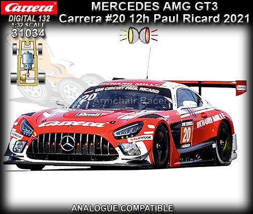 CARRERA DIGITAL 132 31034 - Mercedes AMG GT3 - 12hr Paul Ricard