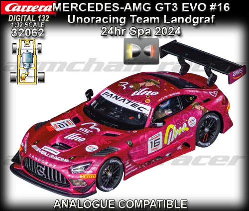CARRERA DIGITAL 132 32062 - Mercedes-AMG GT3 EVO #16 - SPA 2024