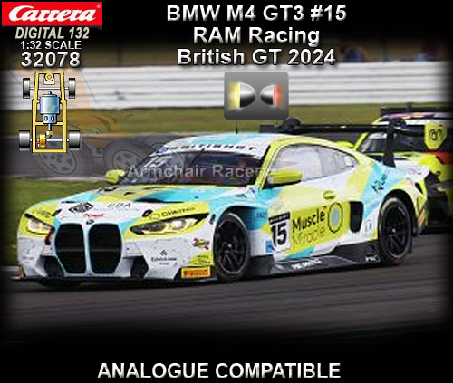 CARRERA DIGITAL 132 32078 - BMW M4 GT3 #15 - British GT 2024