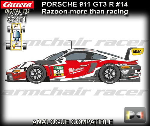 CARRERA DIGITAL 132 32111 - Porsche 911 GT3 R "Razoon" #14