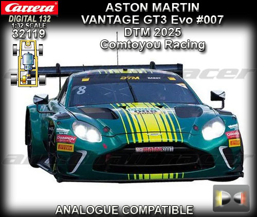 CARRERA DIGITAL 132 32119 - Aston Martin Vantage GT3 Evo #007