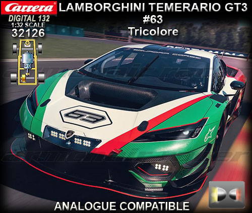 CARRERA DIGITAL 132 32126 - Lamborghini Temerario GT3 - Tricolo