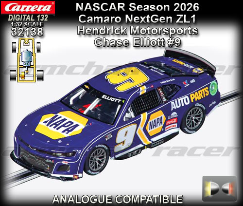 CARRERA DIGITAL 132 32138 - NASCAR Camaro NextGen ZL1 #9