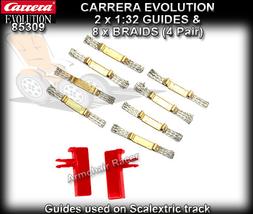 CARRERA 1:32 85309 - 2 x 1:32 guides and 8 x braids