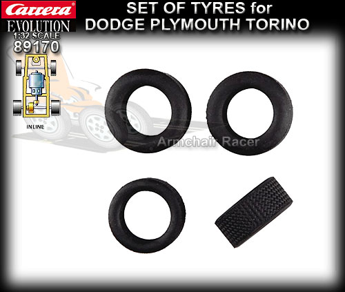 CARRERA TYRES 89170 - 4 x tyres for Dodge, Plymouth, Torino