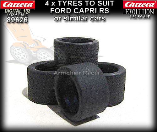 CARRERA TYRES 89626 - 4 x tyres to suit Ford Capri RS or like