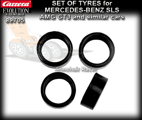CARRERA TYRES 89705 - 4 x tyres to suit Mercedes SLS AMG GT3