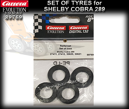 CARRERA TYRES 89769 - 4 x tyres - Shelby Cobra 289 or similar