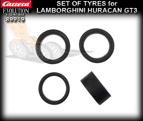 CARRERA TYRES 89919 - 4 x tyres to suit Lamborghini Huracan GT3