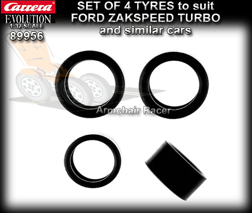 CARRERA TYRES 89956 - 4 x tyres to suit Ford Zakspeed Turbo