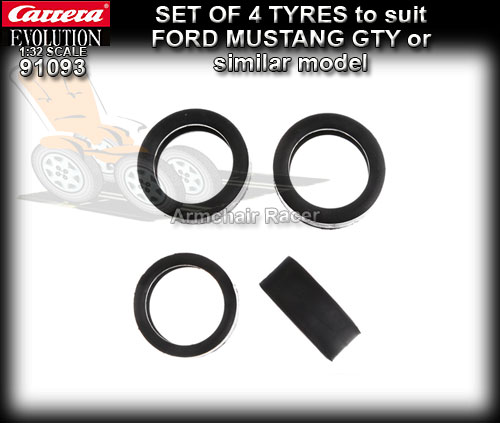 CARRERA TYRES 91093 - 4 x tyres to suit Ford Mustang GTY