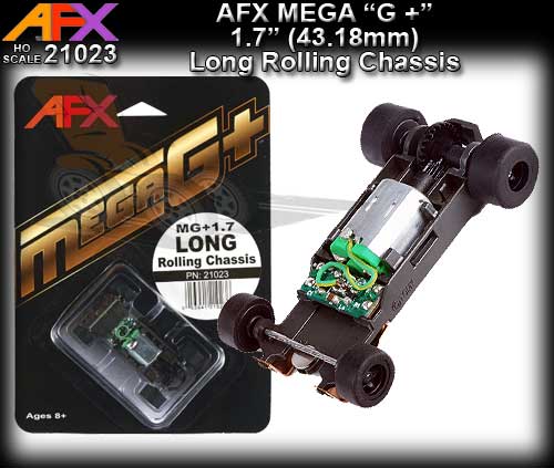 AFX 21023 - MEGA G+ Long Rolling Chassis - for 1.7" wheelbase