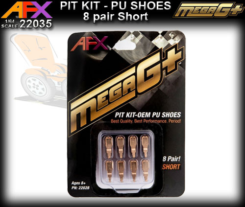 AFX 22035 - MEGA G+ Pit Kit - PU Shoes - 8 pair short