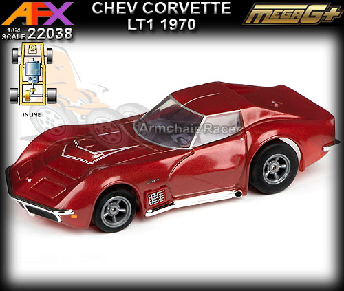 AFX HO 22038 - Chevrolet Corvette LT1 1970 - red metallic