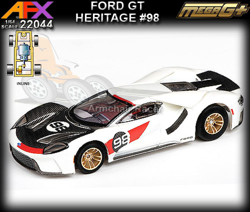 AFX HO 22044 - Ford GT Heritage #98 (white with black)