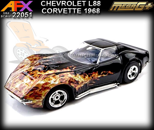 AFX HO 22051 - Chevrolet L88 Corvette 1968 (black with flames)