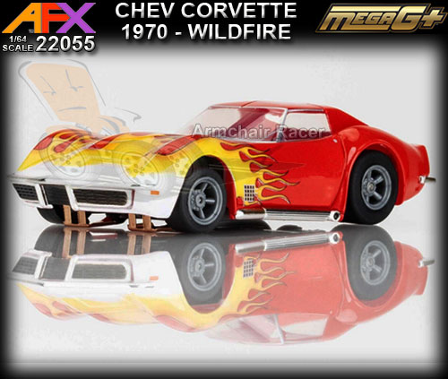 AFX HO 22055 - Chevrolet Corvette 1970 - Wildfire Red/Yellow
