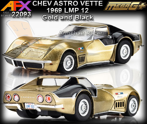 AFX HO 22093 - Chevrolet AstroVette 1969 LMP12 (gold and black)