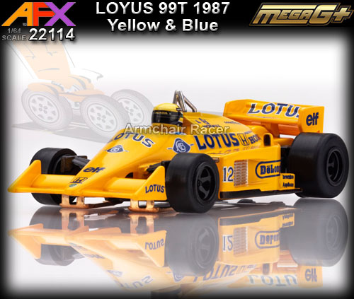 AFX HO 22114 - F1 Lotus 99T 1987 - Ayrton Senna #12 yellow/blue