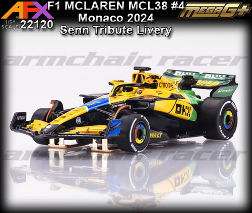 AFX HO 22120 - F1 McLaren MCL38 - Monaco 2024 #4 - Senna Tribute