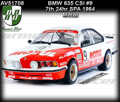 AVANT AV51708 - BMW 635 CSi - 7th 24hr SPA 1984 #9 Motul